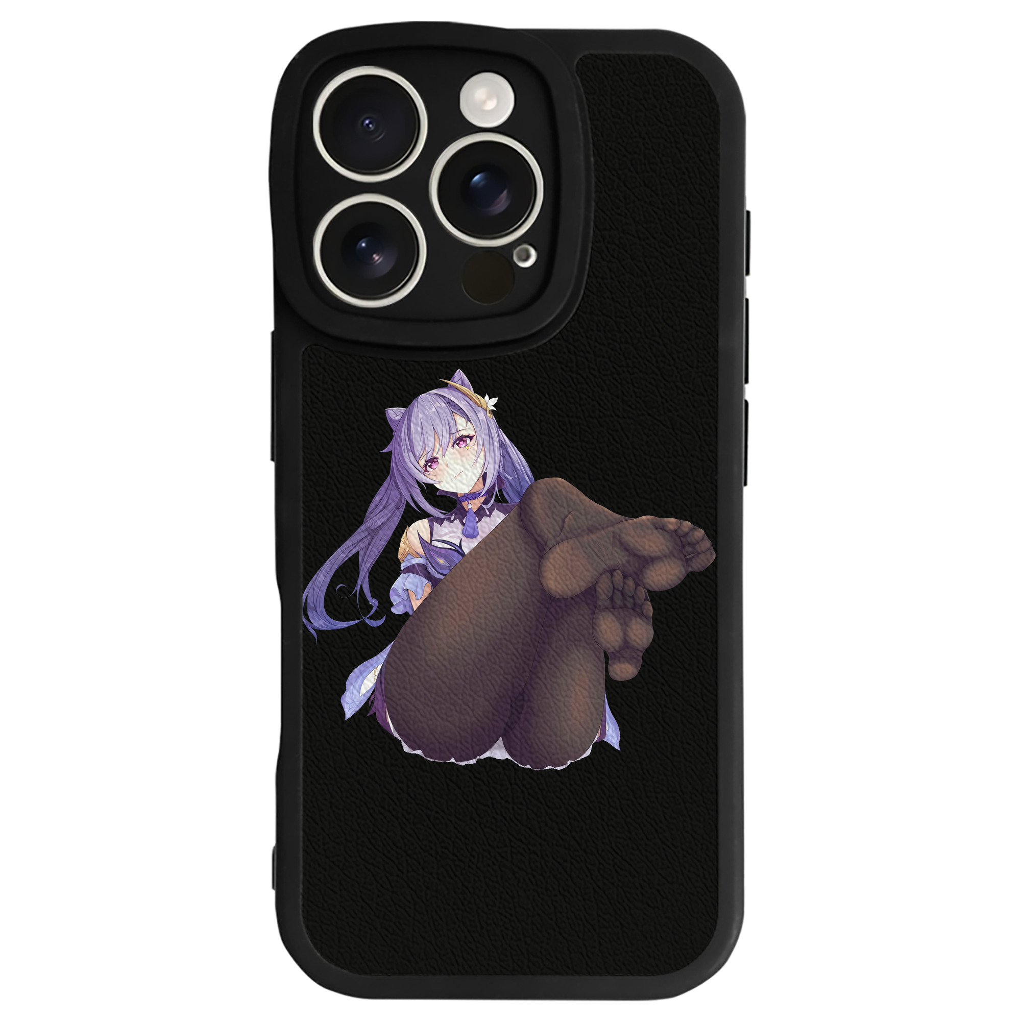 げんし神 刻晴 こくせい genshin Kokusei 【iPhone 16シリーズ対応】シリコンスマホケース（レザー調） 材質：シリコン